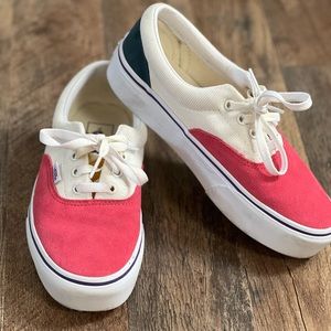 Multicolor Corduroy platform Vans